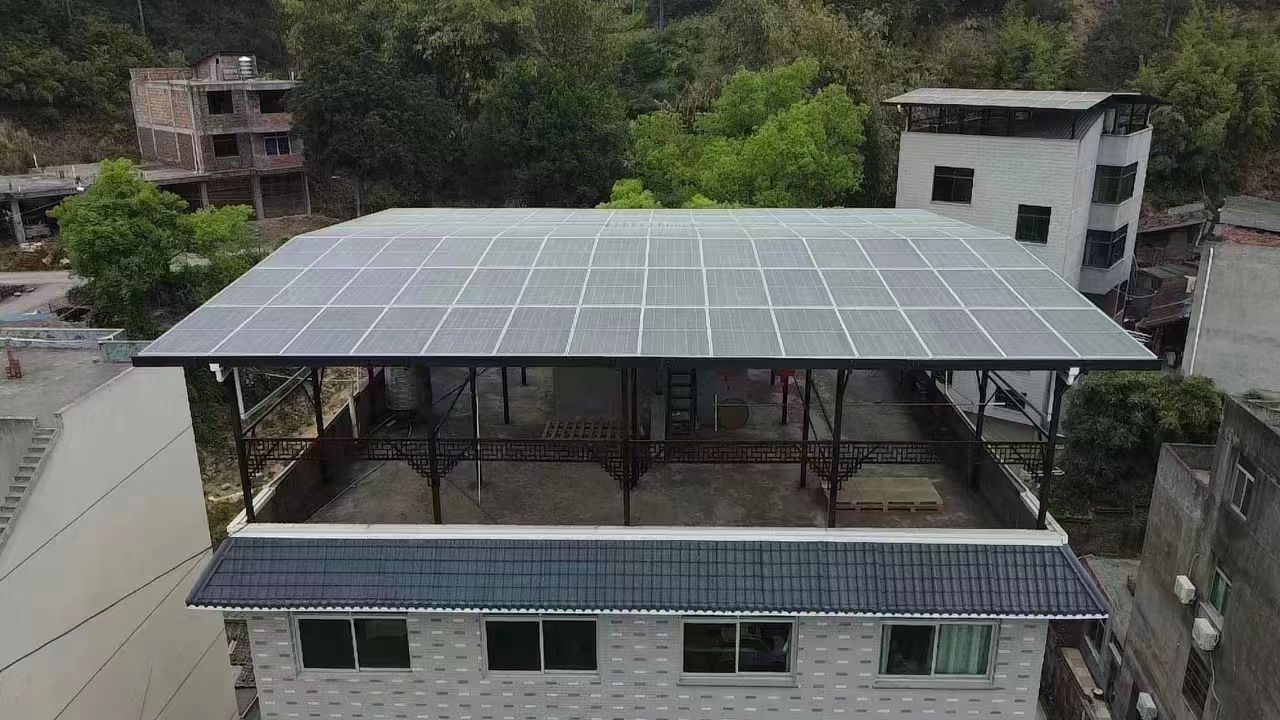 北海15kw+10kwh自建别墅家庭光伏储能系统